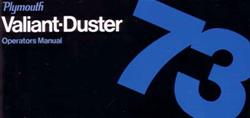 Bishko Factory OEM Owner's Manuals and User Guides for 1973 DUSTER, VALIANT - 7497