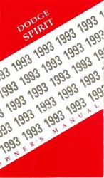 Bishko Factory OEM Owner's Manuals and User Guides for 1993 SPIRIT - 7699
