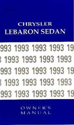 Bishko Factory OEM Owner's Manuals and User Guides for 1993 LEBARON - 7701