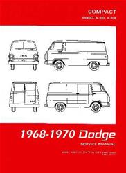Bishko Factory OEM Service Manuals for 1970 A100, 1968-1970 A108 VAN, 1968 P375 - 7704