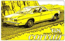 Bishko Factory OEM Owner's Manuals and User Guides for 1968 CORVAIR - 7751