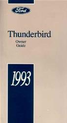 Bishko Factory OEM Owner's Manuals and User Guides for 1993 THUNDERBIRD - 7919