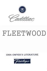 Bishko Factory OEM Owner's Manuals and User Guides for 1994 FLEETWOOD - 7936