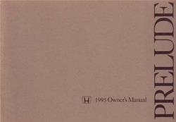 Bishko Factory OEM Owner's Manuals and User Guides for 1995 PRELUDE - 7999