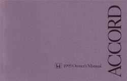Bishko Factory OEM Owner's Manuals and User Guides for 1995 ACCORD - 8001