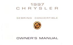 Bishko Factory OEM Owner's Manuals and User Guides for 1997 SEBRING - 8059