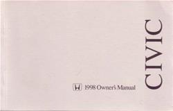 Bishko Factory OEM Owner's Manuals and User Guides for 1998 CIVIC - 8097