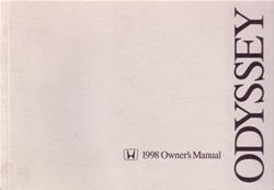 Bishko Factory OEM Owner's Manuals and User Guides for 1998 ODYSSEY - 8102