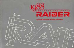 Bishko Factory OEM Owner's Manuals and User Guides for 1988 RAIDER - 8195