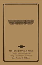 Bishko Factory OEM Owner's Manuals and User Guides for 1984 CAMARO - 8410