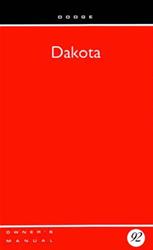 Bishko Factory OEM Owner's Manuals and User Guides for 1992 DAKOTA - 8437