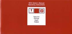 Bishko Factory OEM Owner's Manuals and User Guides for 1972 FIREBIRD - 8462