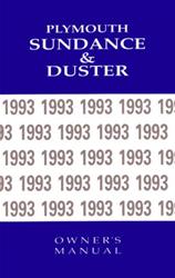 Bishko Factory OEM Owner's Manuals and User Guides for 1993 SUNDANCE - 8510