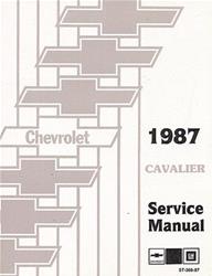 Bishko Factory OEM Service Manuals for 1987 CAVALIER - 854