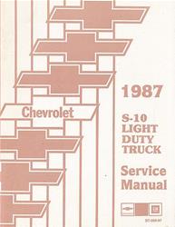 Bishko Factory OEM Service Manuals for 1987 S10, S10 BLAZER - 856