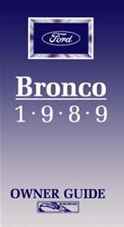 Bishko Factory OEM Owner's Manuals and User Guides for 1989 BRONCO - 8574