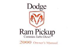 Bishko Factory OEM Owner's Manuals and User Guides for 2000 RAM 2500, RAM 3500 - 8783