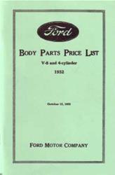 Bishko Factory OEM Part Lists and Illustrations for 1932 MODEL B, MODEL BB, SEDAN DELIVERY - 8837