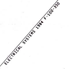 Bishko Factory OEM Wiring Diagrams and Schematics for 1984 F-150, F-250, F-350 - 8958