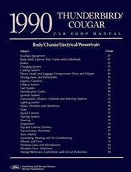 Bishko Factory OEM Service Manuals for 1990 COUGAR, THUNDERBIRD - 9034
