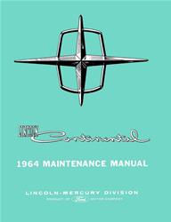 Bishko Factory OEM Service Manuals for 1964 CONTINENTAL - 9553