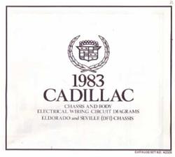 Bishko Factory OEM Wiring Diagrams and Schematics for 1983 ELDORADO, SEVILLE - 960