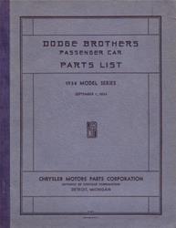 Bishko Factory OEM Part Lists and Illustrations for 1934 TRUCK - 9884