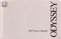 Bishko Factory OEM Owner's Manuals and User Guides for 2003 ODYSSEY - 9978