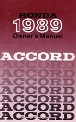 Bishko Factory OEM Owner's Manuals and User Guides for 1989 ACCORD - 9983