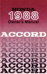 Bishko Factory OEM Owner's Manuals and User Guides for 1988 ACCORD - 9992