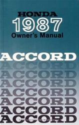 Bishko Factory OEM Owner's Manuals and User Guides for 1987 ACCORD - 9997