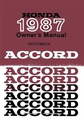 Bishko Factory OEM Owner's Manuals and User Guides for 1987 ACCORD - 9998