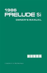 Bishko Factory OEM Owner's Manuals and User Guides for 1986 PRELUDE - 9999