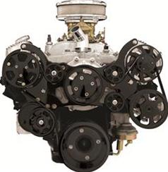 Billet Specialties Tru Trac Serpentine Systems with A/C BLK14900