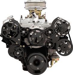 Billet Specialties Tru Trac Serpentine Systems with A/C BLK14900P