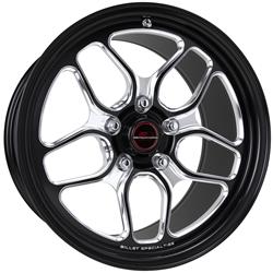 Billet Specialties Win Lite Monoblock Drag Pack Black Powdercoated Wheels 17x10