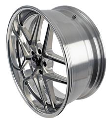Billet Specialties TEC 5 Black Machined Wheels with Polished Lip 22x9