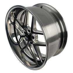 Billet Specialties TEC 5 Black Machined Wheels with Polished Lip 22x10