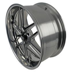 Billet Specialties TEC 6 Black Machined Wheels with Polished Lip 22x10