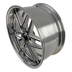 Billet Specialties TEC 6 Black Machined Wheels with Polished Lip 22x10