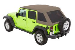Bestop Trektop Glide Slantback Soft Tops for 2007-2017 WRANGLER, 2018 WRANGLER JK - 5492374