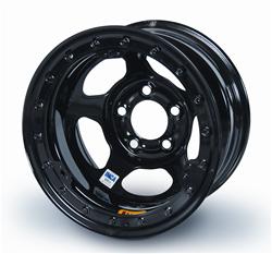 Bassett Racing Inertia Advantage IMCA Black Powdercoated Wheels