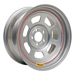 Basset Racing DOT-Approved Silver Powdercoated Street Legal Wheels 15x7
