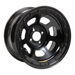 Bassett Racing D-Hole IMCA Black Powdercoated Wheels 15x8