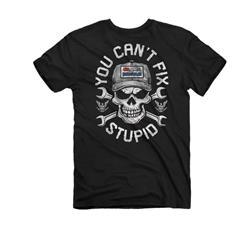 Red, White, and Blue Collar Skull and Wrench T-Shirt