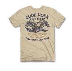 Red, White, and Blue Collar Good Work Eagle T-Shirt