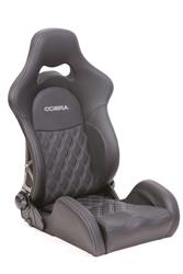 Cobra Misano 30th Anniversary Black Leather Seat MSL-30-L