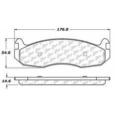 Centric C-Tek Semi-Metallic Brake Pads for 2002-2006 H1, 1996-2001 HUMMER - 102.07880