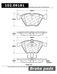 Centric C-Tek Semi-Metallic Brake Pads 102.09181