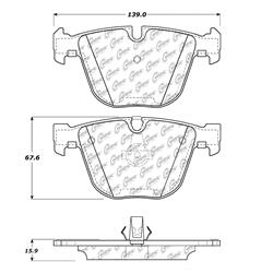 Centric C-Tek Semi-Metallic Brake Pads for 2010-2018 X5, 2010-2019 X6 - 102.09192